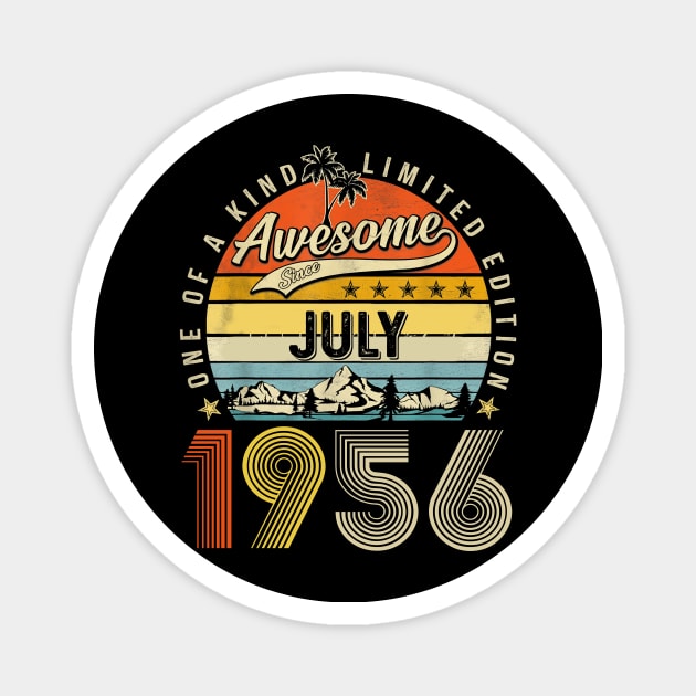Awesome Since July 1956 Vintage 67th Birthday Magnet by nakaahikithuy